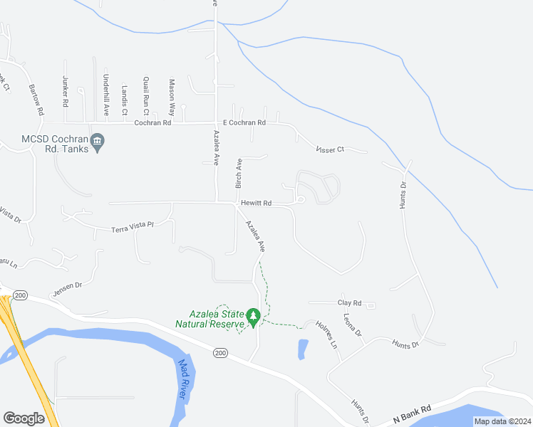 map of restaurants, bars, coffee shops, grocery stores, and more near 2520 Sunnygrove Avenue in McKinleyville
