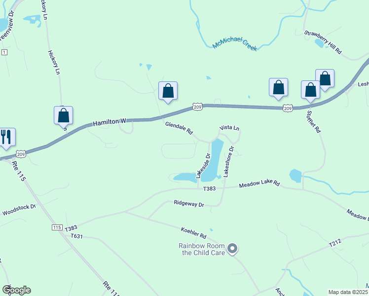 map of restaurants, bars, coffee shops, grocery stores, and more near 176 Skyview Circle in Sciota
