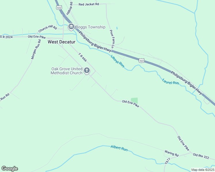 map of restaurants, bars, coffee shops, grocery stores, and more near 2510 Old Erie Pike in West Decatur