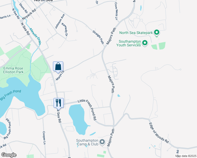 map of restaurants, bars, coffee shops, grocery stores, and more near 6 Balcomie Lane in Southampton