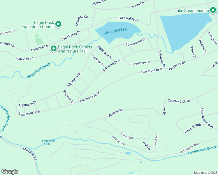 map of restaurants, bars, coffee shops, grocery stores, and more near 496 Tuscarora Drive West in Hazleton