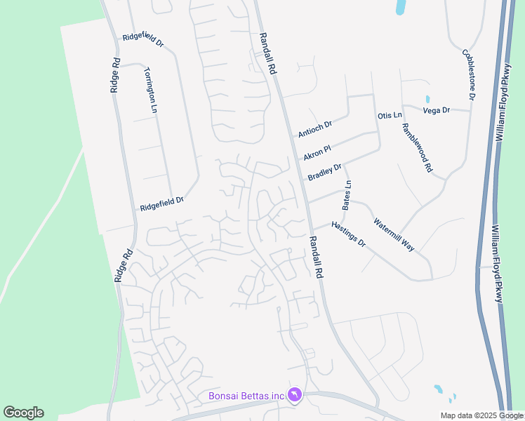 map of restaurants, bars, coffee shops, grocery stores, and more near 149 Eastbourne Court in Ridge