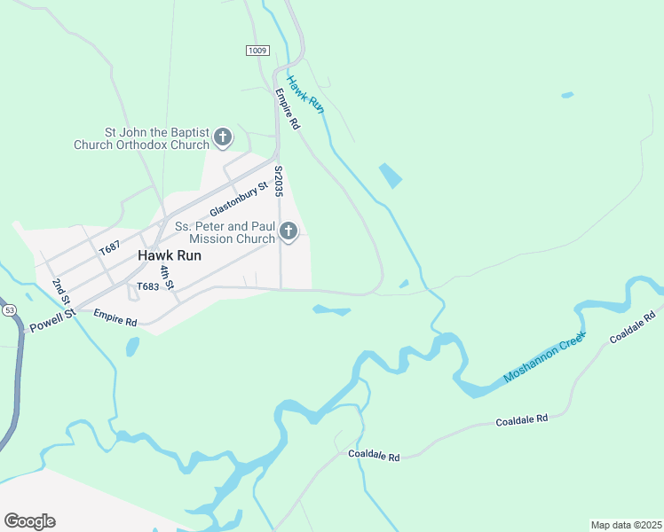 map of restaurants, bars, coffee shops, grocery stores, and more near in Hawk Run