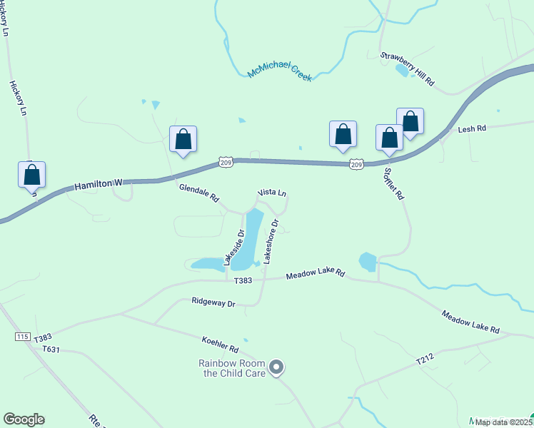 map of restaurants, bars, coffee shops, grocery stores, and more near 2639 Lakeshore Drive in Sciota
