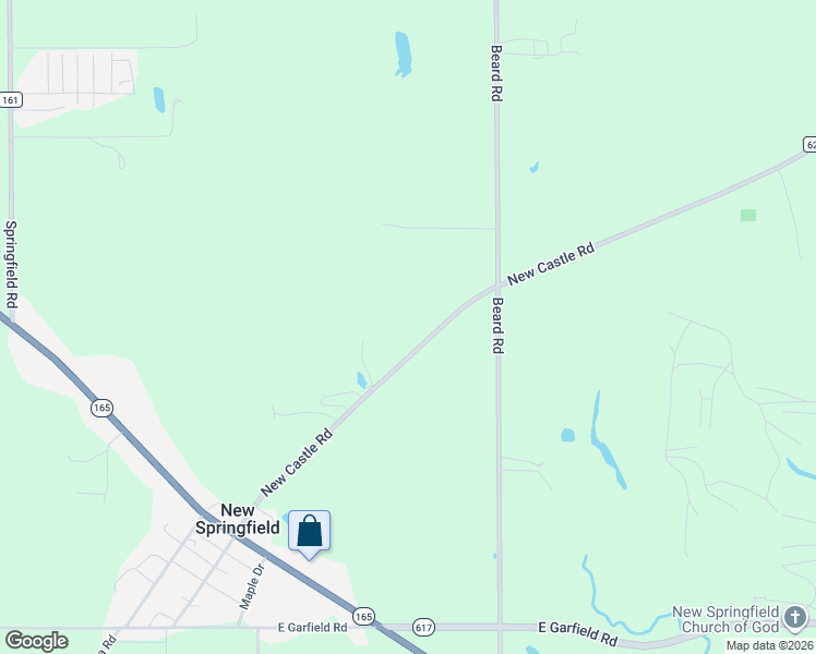 map of restaurants, bars, coffee shops, grocery stores, and more near 2826 Columbiana Road in New Springfield