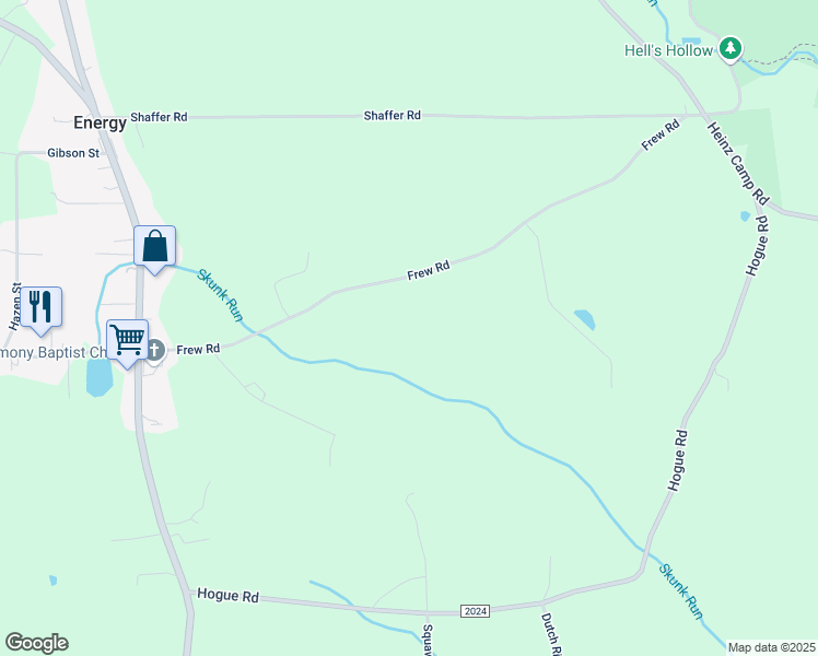 map of restaurants, bars, coffee shops, grocery stores, and more near 670 Frew Road in Ellwood City