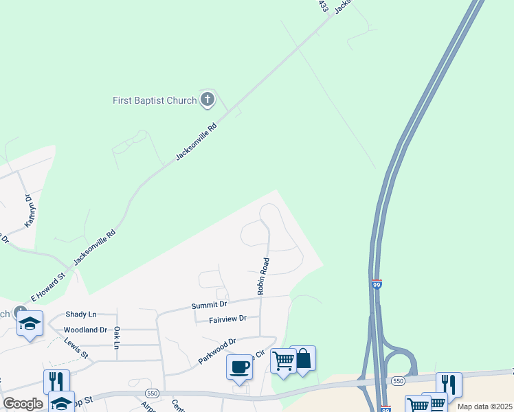 map of restaurants, bars, coffee shops, grocery stores, and more near 1344 Joanna Drive in Bellefonte