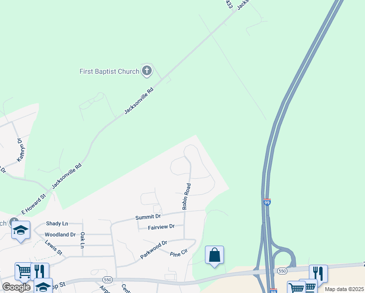 map of restaurants, bars, coffee shops, grocery stores, and more near 1344 Joanna Drive in Bellefonte