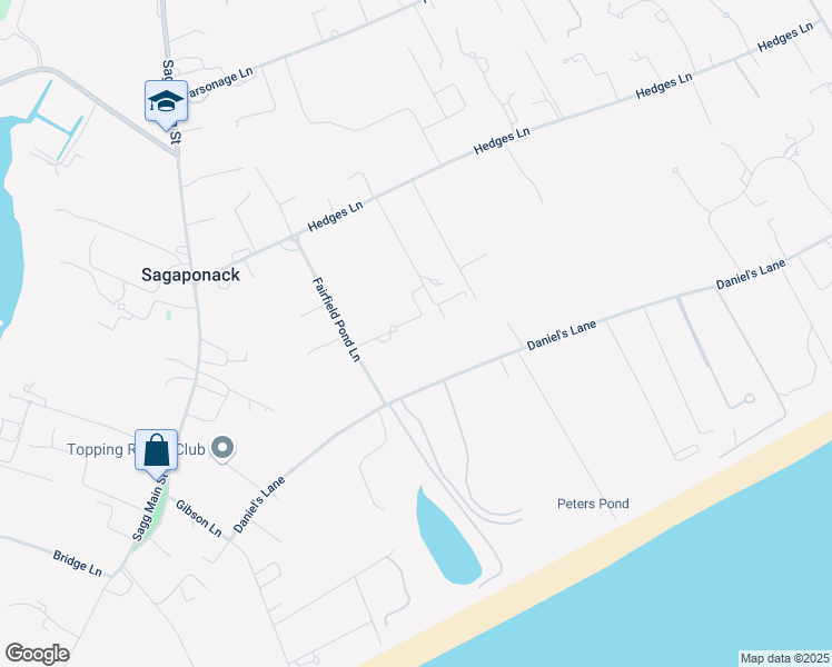 map of restaurants, bars, coffee shops, grocery stores, and more near 43 Masefield Close in Sagaponack