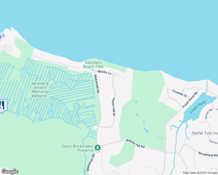 map of restaurants, bars, coffee shops, grocery stores, and more near 120 Makamah Road in Northport
