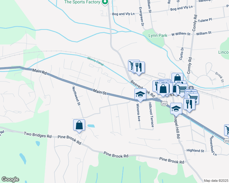 map of restaurants, bars, coffee shops, grocery stores, and more near 21 Allister Court in Lincoln Park