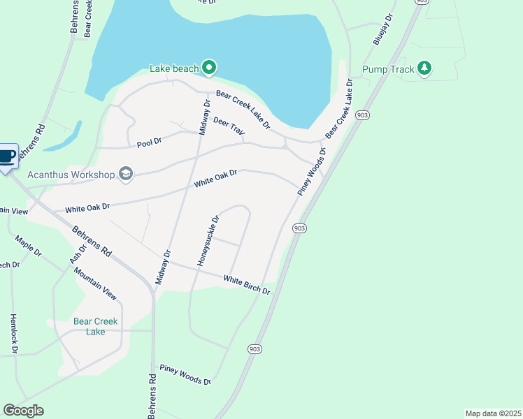 map of restaurants, bars, coffee shops, grocery stores, and more near 131 Honeysuckle Drive in Jim Thorpe