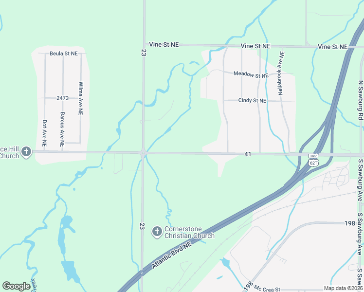 map of restaurants, bars, coffee shops, grocery stores, and more near 13061 Beeson Street in Alliance