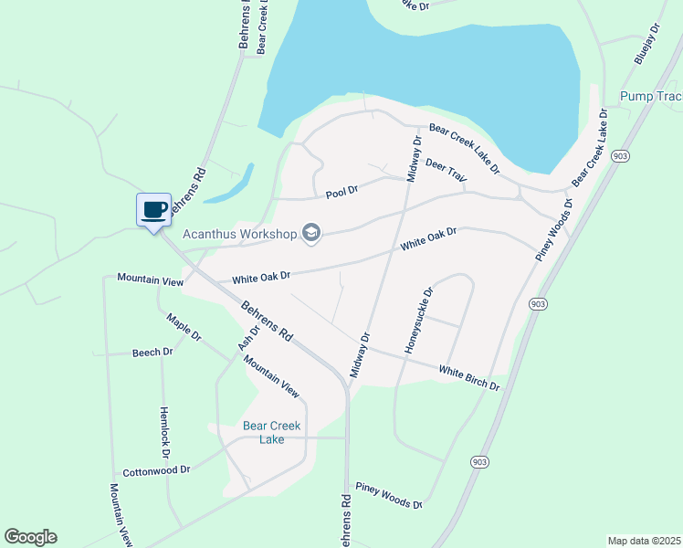 map of restaurants, bars, coffee shops, grocery stores, and more near 66 White Oak Drive in Jim Thorpe