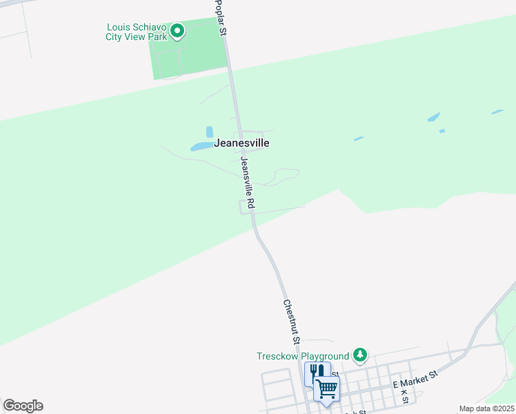 map of restaurants, bars, coffee shops, grocery stores, and more near Main Street in Hazleton