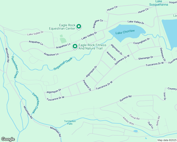 map of restaurants, bars, coffee shops, grocery stores, and more near 261 Algonquin Drive in Hazleton