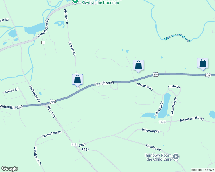 map of restaurants, bars, coffee shops, grocery stores, and more near 203 Joy Glen in Effort