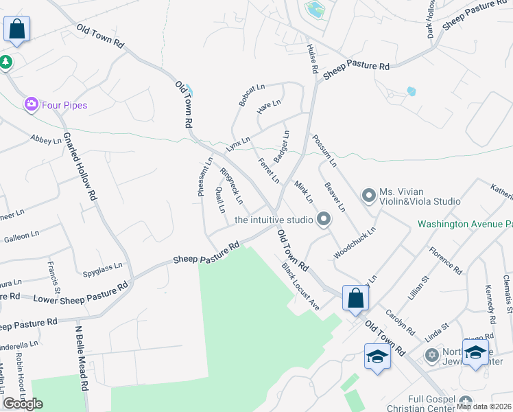 map of restaurants, bars, coffee shops, grocery stores, and more near 3 Partridge Lane in Setauket- East Setauket