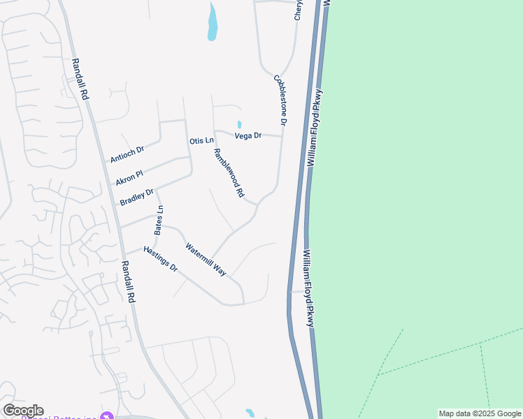 map of restaurants, bars, coffee shops, grocery stores, and more near 17 Cobblestone Drive in Ridge