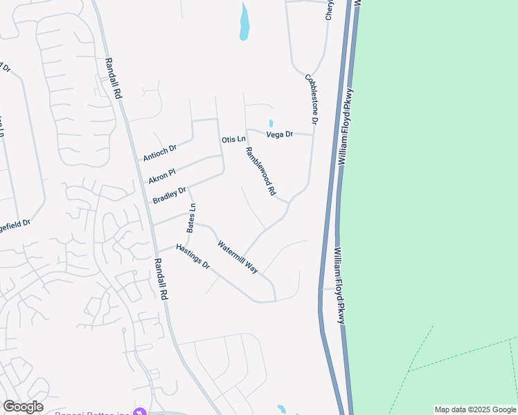 map of restaurants, bars, coffee shops, grocery stores, and more near 5 Cavalier Ct in Ridge