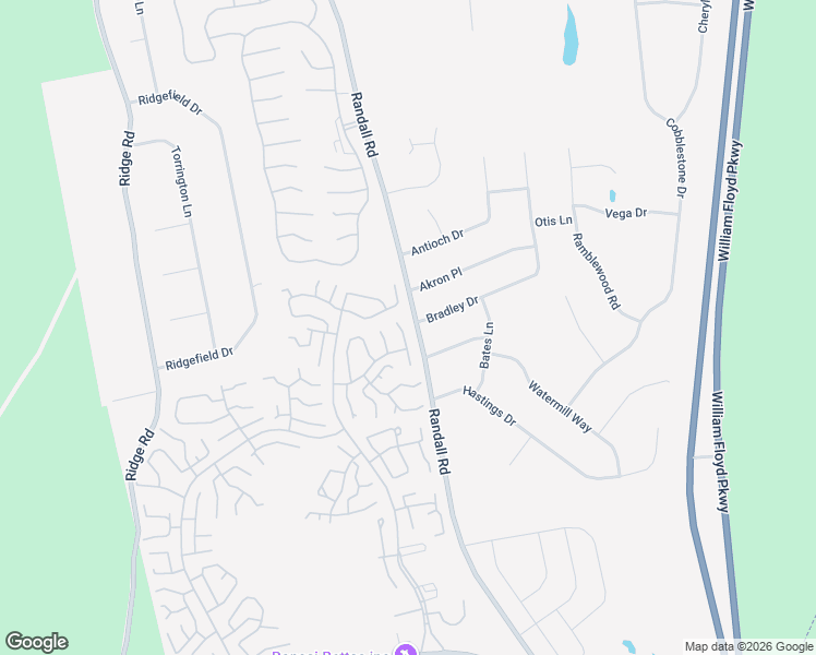 map of restaurants, bars, coffee shops, grocery stores, and more near 135 Eastbourne Court in Ridge