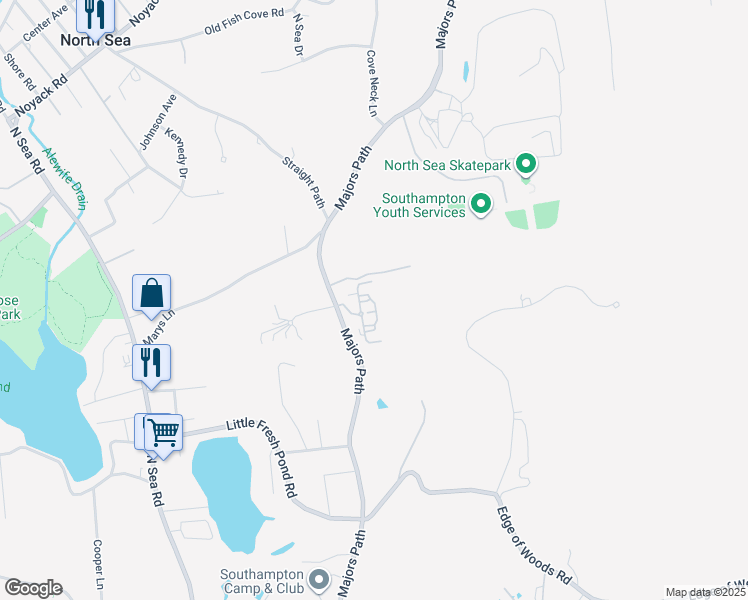 map of restaurants, bars, coffee shops, grocery stores, and more near 20 Gianna Court in Southampton