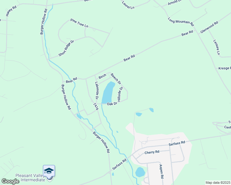 map of restaurants, bars, coffee shops, grocery stores, and more near 1217 Hillside Drive in Kunkletown