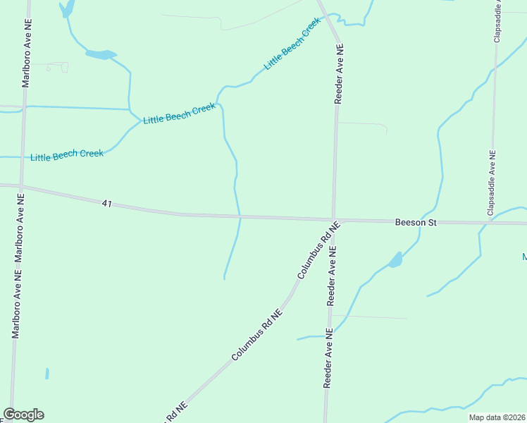 map of restaurants, bars, coffee shops, grocery stores, and more near 10371 Beeson Street in Alliance