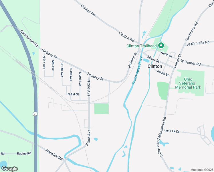 map of restaurants, bars, coffee shops, grocery stores, and more near 7642 Chippewa Avenue in Clinton