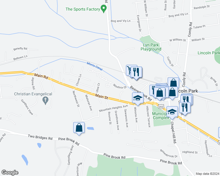 map of restaurants, bars, coffee shops, grocery stores, and more near 21 Allister Court in Lincoln Park