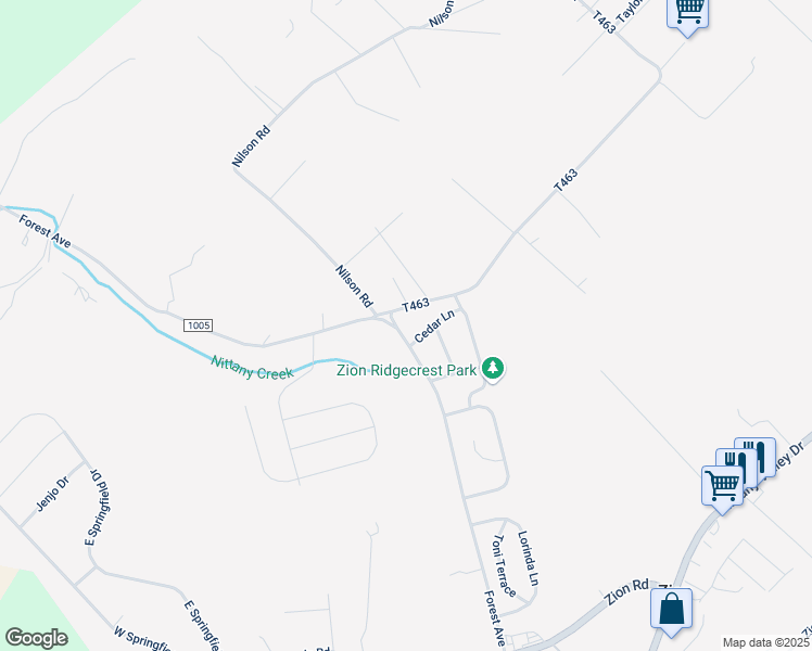 map of restaurants, bars, coffee shops, grocery stores, and more near 468-498 State Route 1005 in Bellefonte