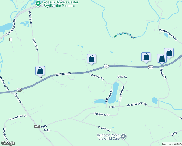 map of restaurants, bars, coffee shops, grocery stores, and more near 606 Glendale Road in Effort