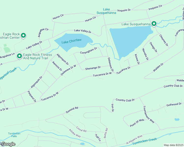 map of restaurants, bars, coffee shops, grocery stores, and more near 431 Tuscarora Drive West in Hazleton
