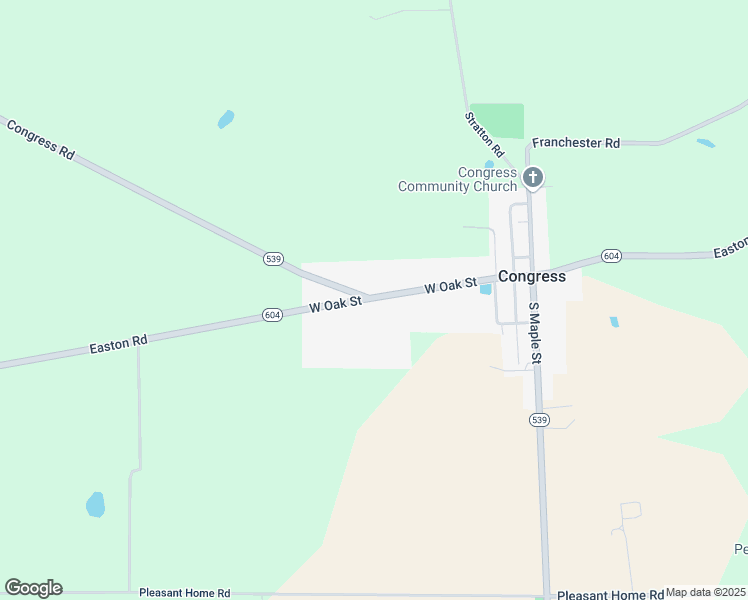 map of restaurants, bars, coffee shops, grocery stores, and more near 132 West Oak Street in Congress