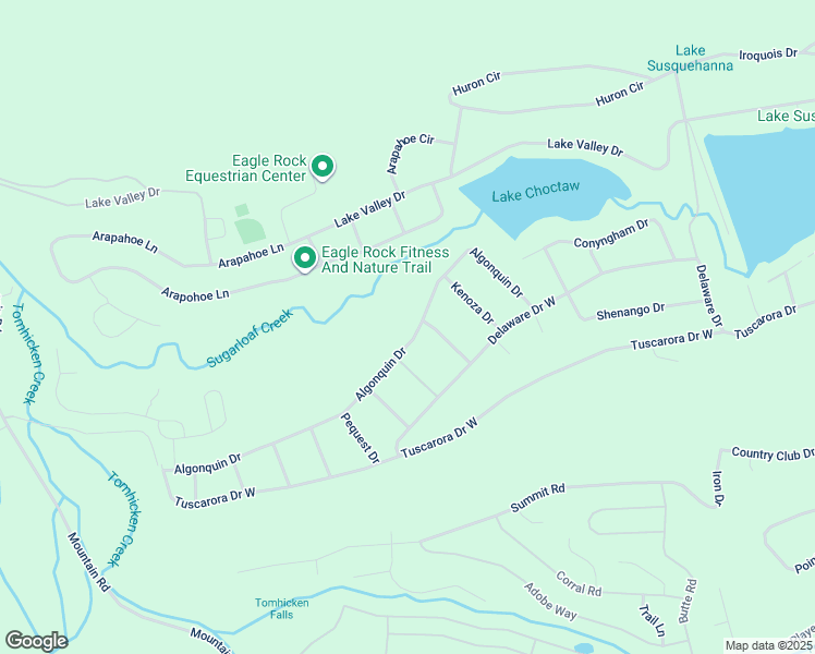 map of restaurants, bars, coffee shops, grocery stores, and more near Algonquin Drive in Schuylkill County