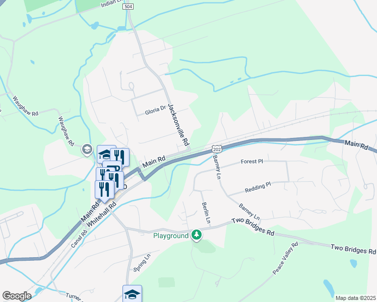 map of restaurants, bars, coffee shops, grocery stores, and more near 4 Bellows Lane in Montville