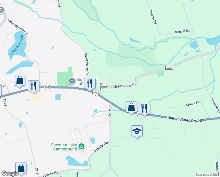 map of restaurants, bars, coffee shops, grocery stores, and more near in Monroe County
