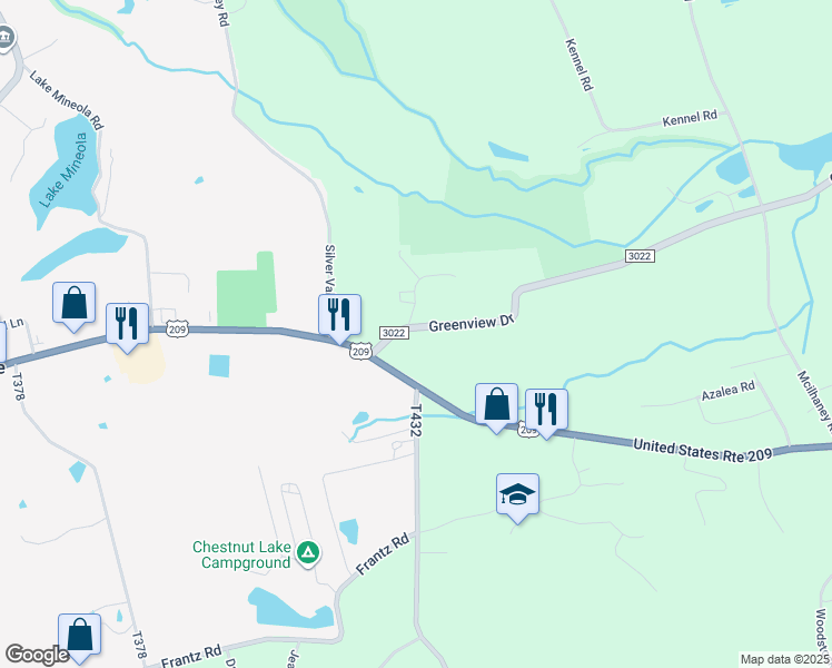 map of restaurants, bars, coffee shops, grocery stores, and more near in Monroe County
