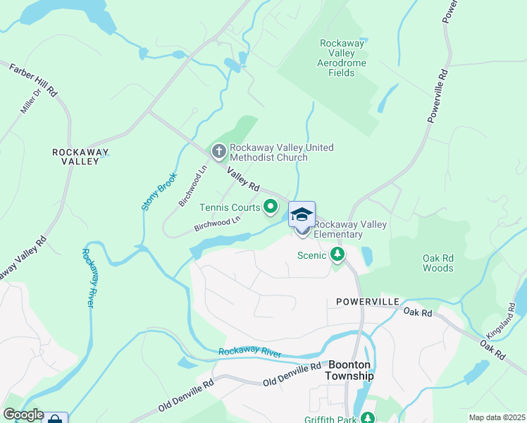 map of restaurants, bars, coffee shops, grocery stores, and more near 19 Valley Road in Boonton Township
