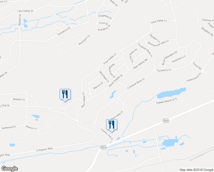 map of restaurants, bars, coffee shops, grocery stores, and more near 1344 Valley of Lakes in Hazleton