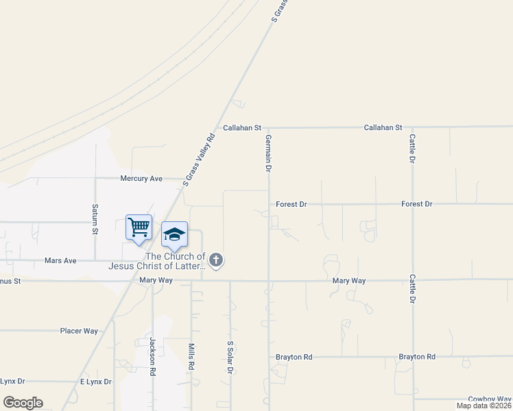 map of restaurants, bars, coffee shops, grocery stores, and more near 6420 Germain Drive in Winnemucca