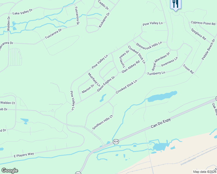 map of restaurants, bars, coffee shops, grocery stores, and more near Winged Foot Drive in Luzerne County