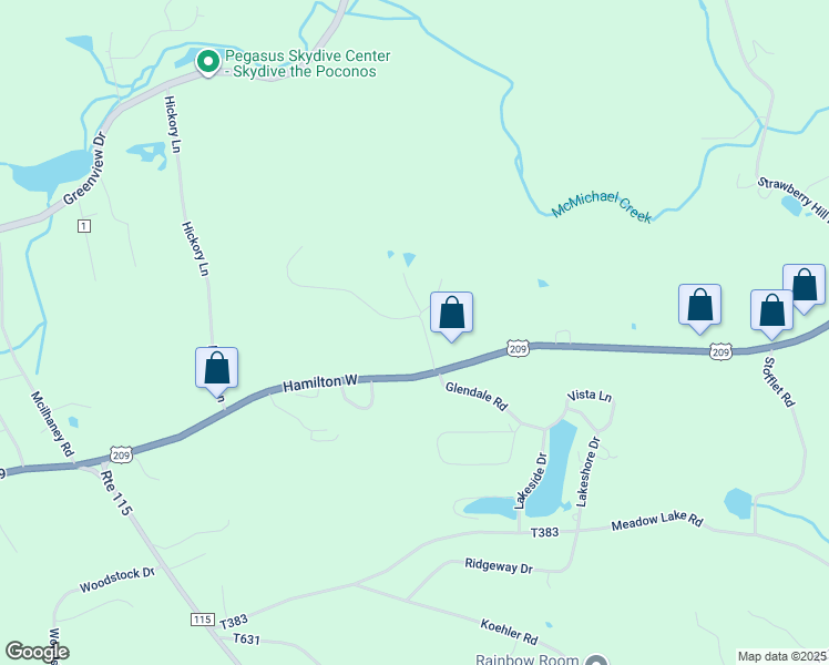map of restaurants, bars, coffee shops, grocery stores, and more near Keene Way in Sciota