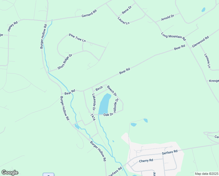 map of restaurants, bars, coffee shops, grocery stores, and more near Hickory Drive in Kunkletown