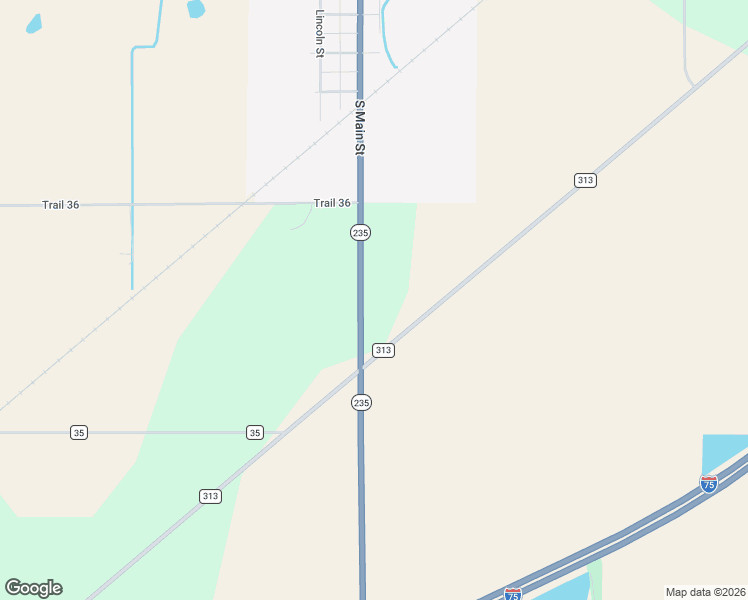 map of restaurants, bars, coffee shops, grocery stores, and more near 16483 Highway 235 in Mount Cory