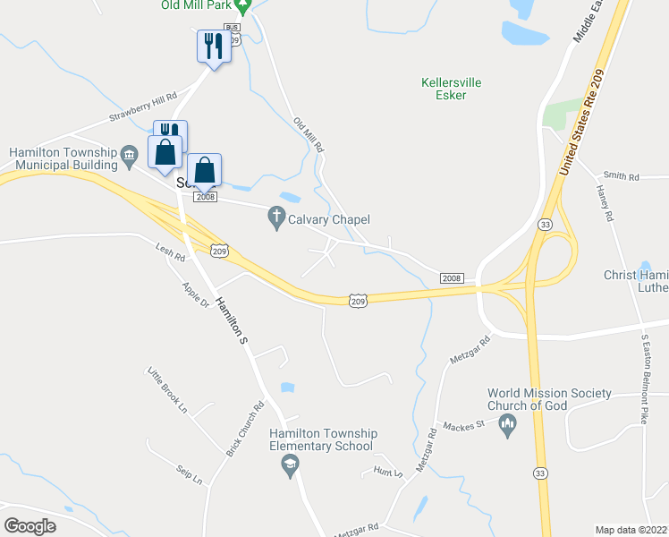 map of restaurants, bars, coffee shops, grocery stores, and more near 221 Norma Lane in Sciota