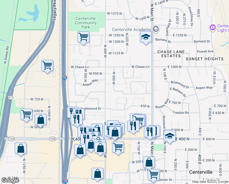 map of restaurants, bars, coffee shops, grocery stores, and more near 781 Pheasantbrook Drive in Centerville