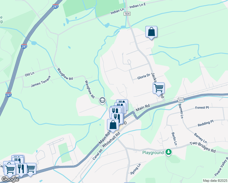 map of restaurants, bars, coffee shops, grocery stores, and more near in Montville