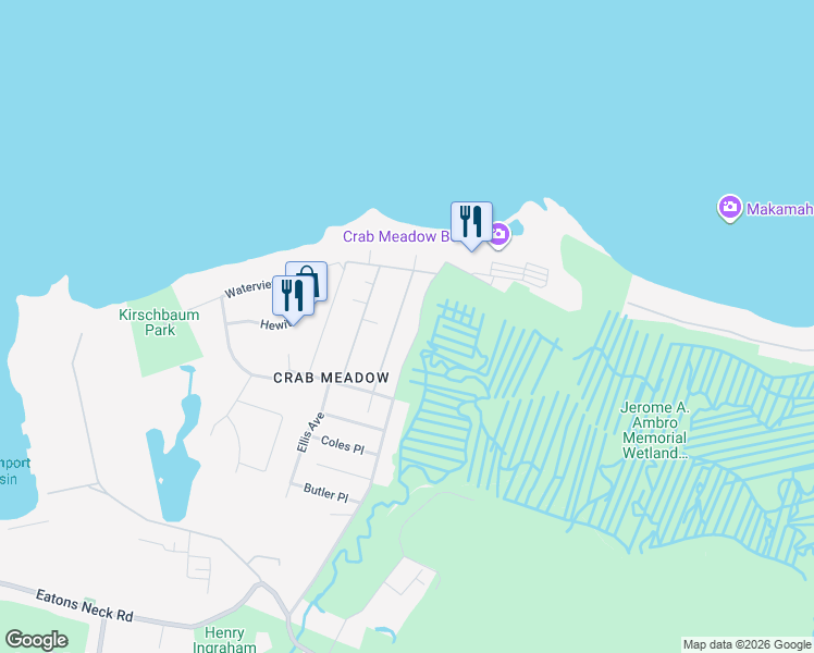 map of restaurants, bars, coffee shops, grocery stores, and more near 29 Hillside Avenue in Northport