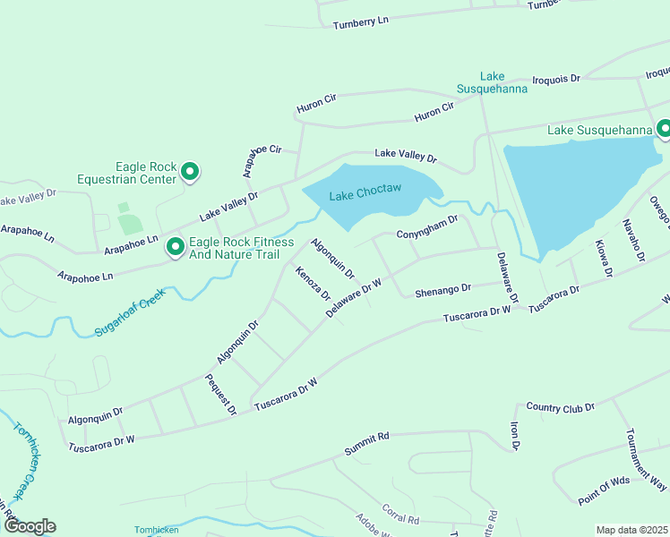 map of restaurants, bars, coffee shops, grocery stores, and more near 9 Algonquin Drive in Hazleton